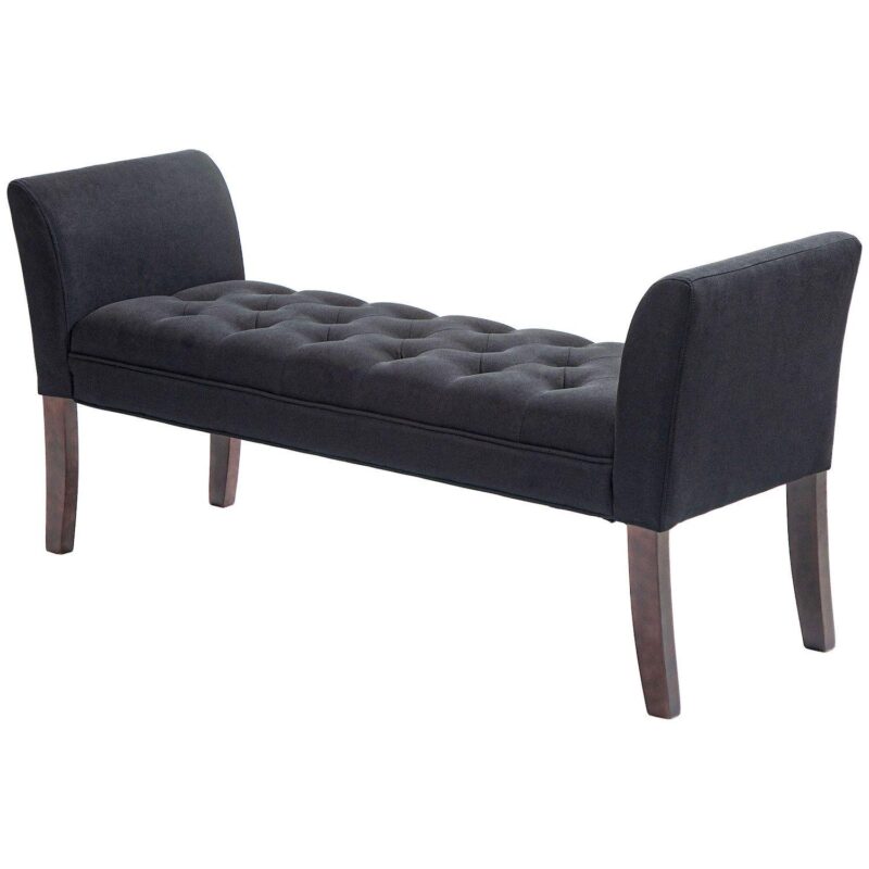 Homcom End Of Bed Bench With Button Tufted Design - Image 2