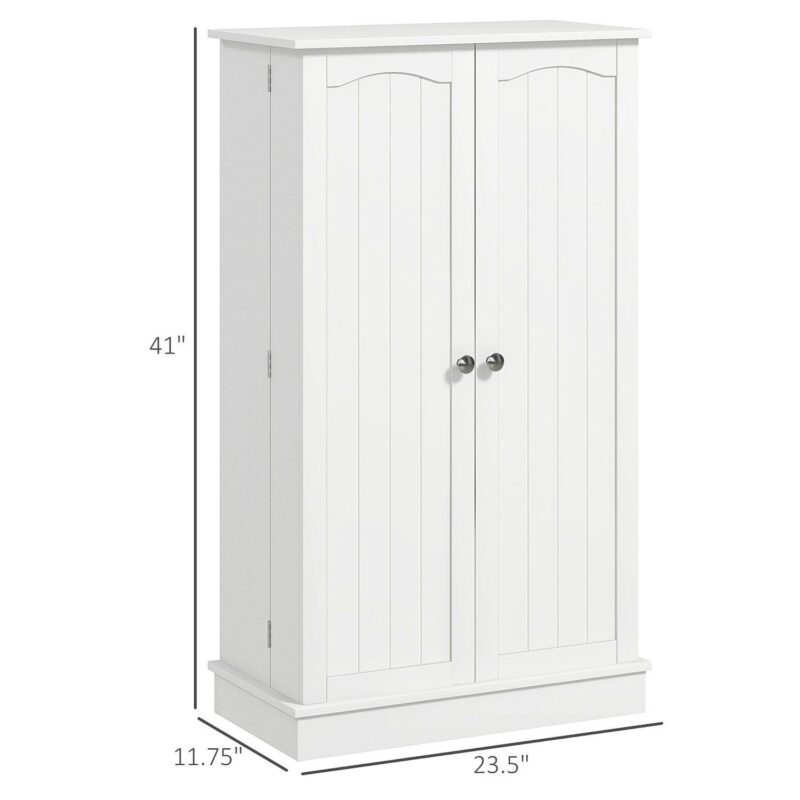Homcom Kitchen Pantry Storage Cabinet W/ 5-tier Shelving, 12 Spice Racks - Image 3