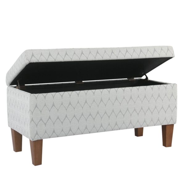 HomePop Bailey Printed Storage Ottoman Bench