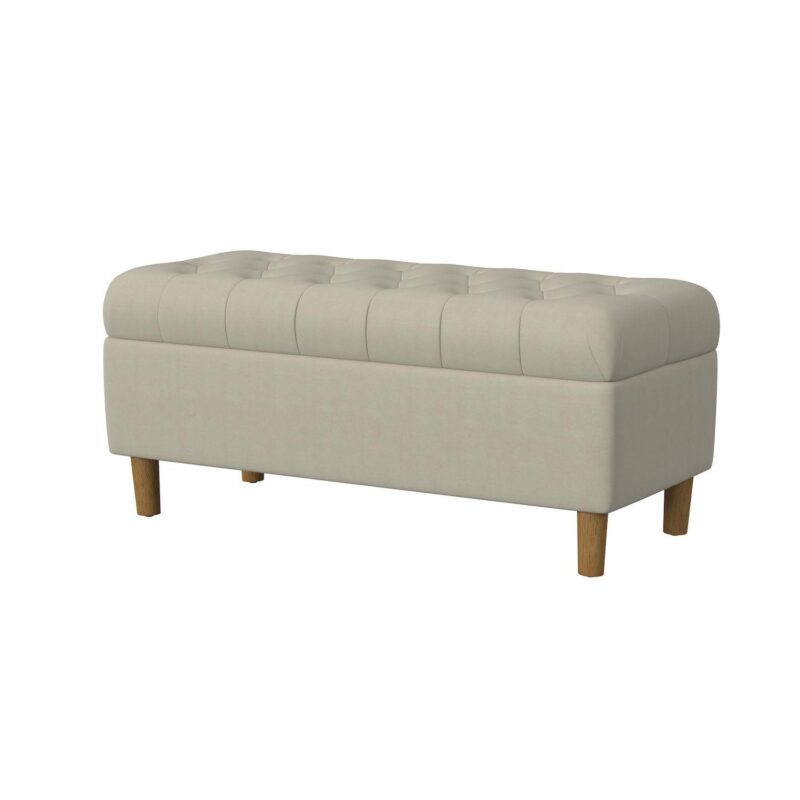 HomePop Button Tufted Storage Bench - Image 14