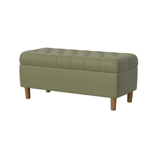 HomePop Button Tufted Storage Bench