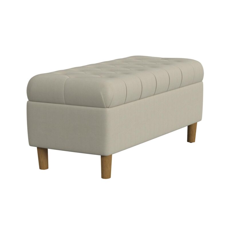 HomePop Button Tufted Storage Bench - Image 5