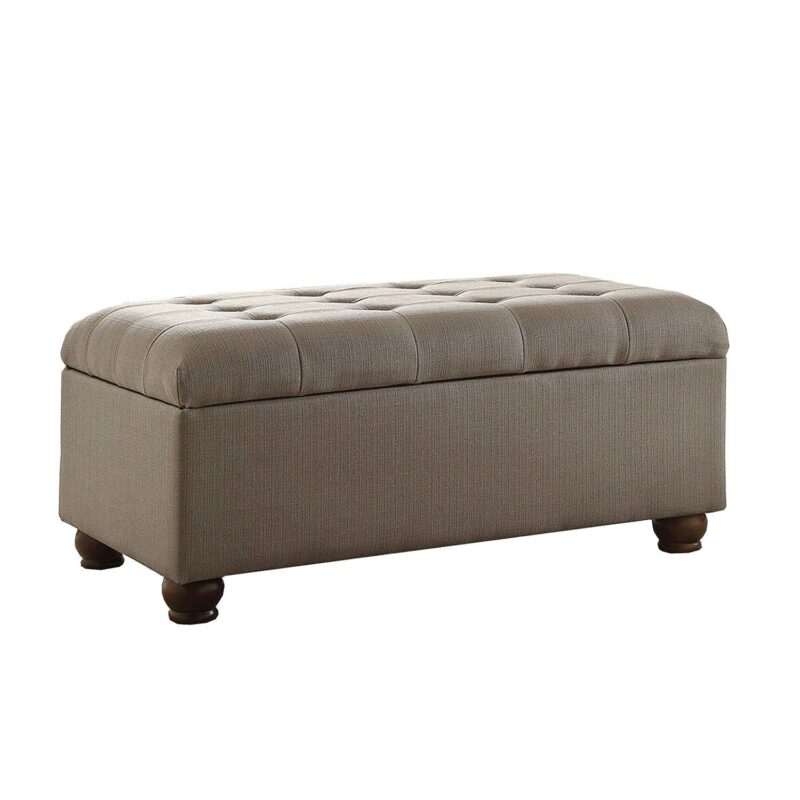 HomePop Button Tufted Storage Bench - Image 3