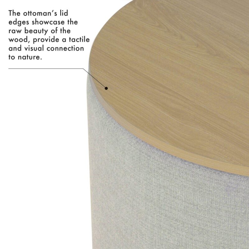 HomePop Faux Leather Storage Ottoman - Image 4