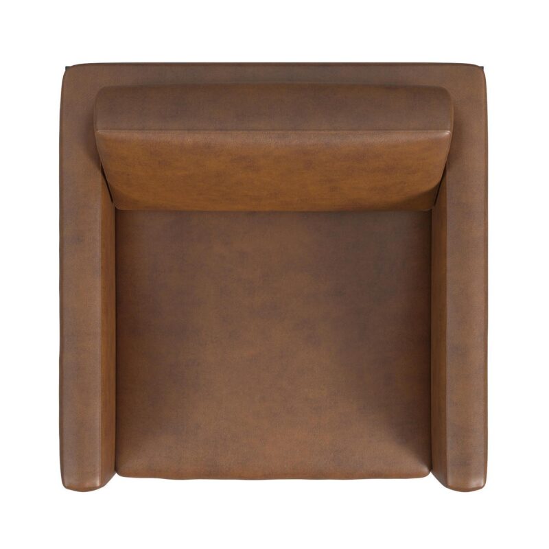 HomePop Faux Leather Metal Accent Chair - Image 9