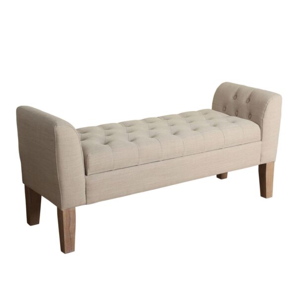 HomePop Kate Tufted Settee Storage Bench