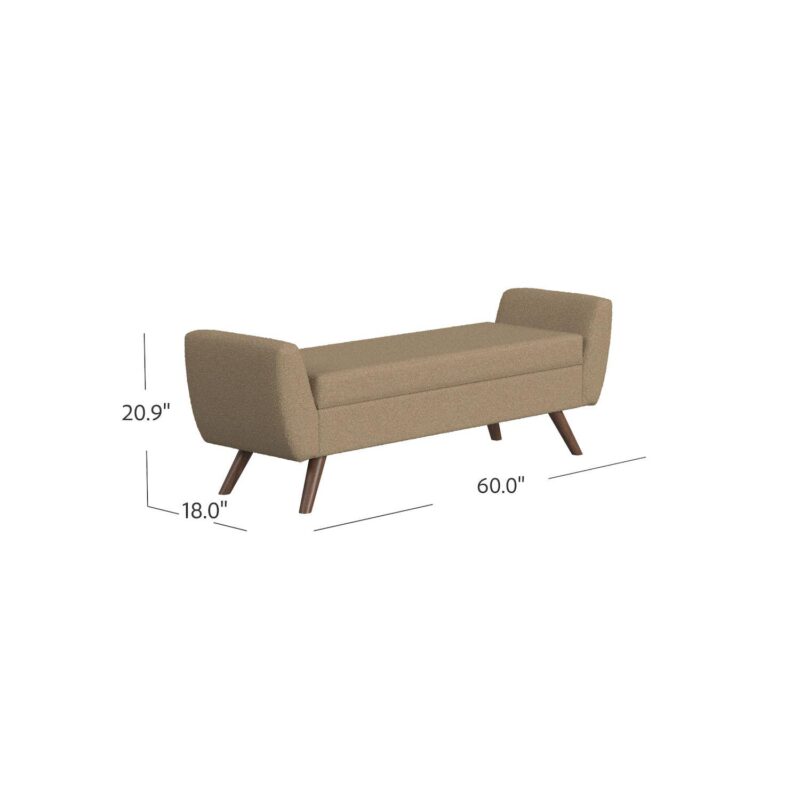 HomePop Modern Brown Storage Bench - Image 10