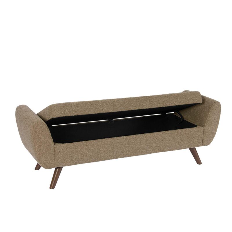 HomePop Modern Brown Storage Bench - Image 4
