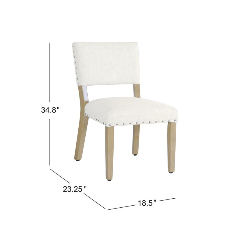 HomePop Nailhead Trim Dining Chair 2-piece Set - Image 8