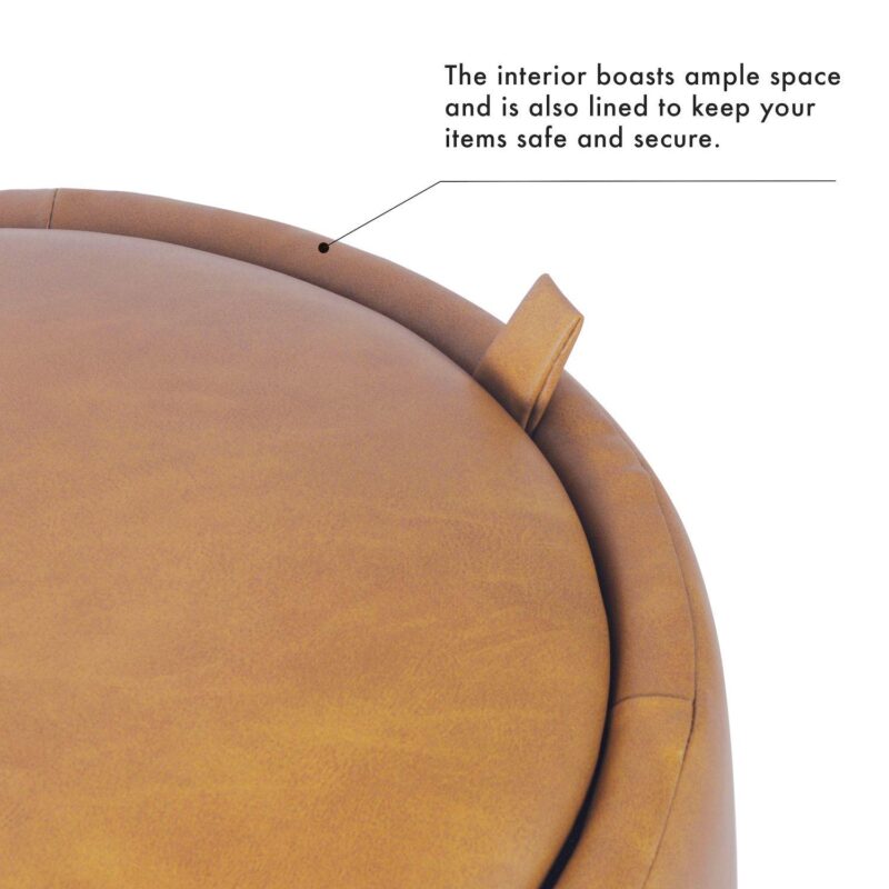 HomePop Round Storage Ottoman - Image 4