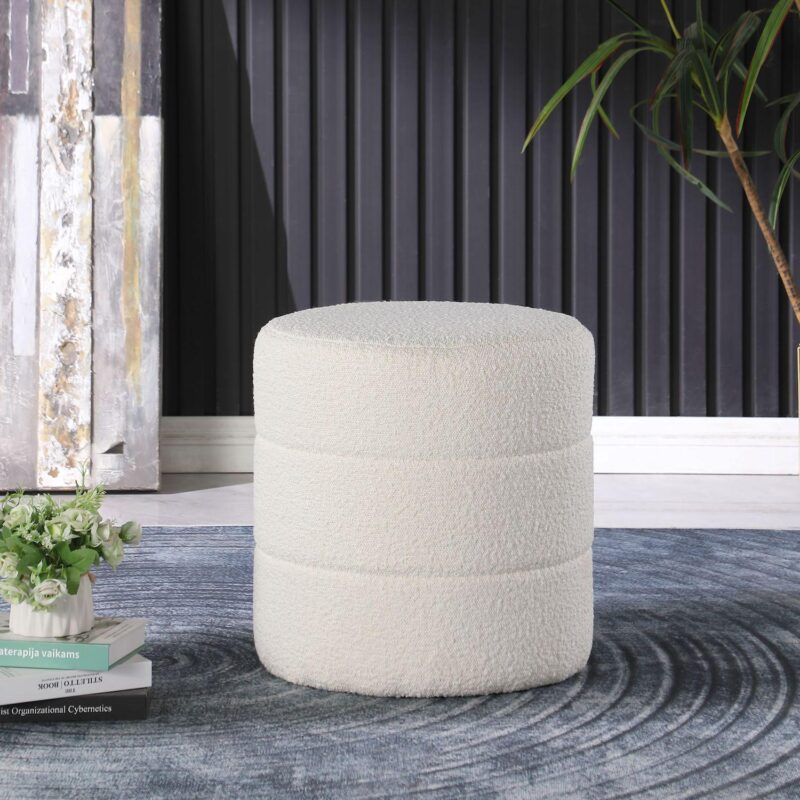 HomePop Upholstered Round Ottoman - Image 2