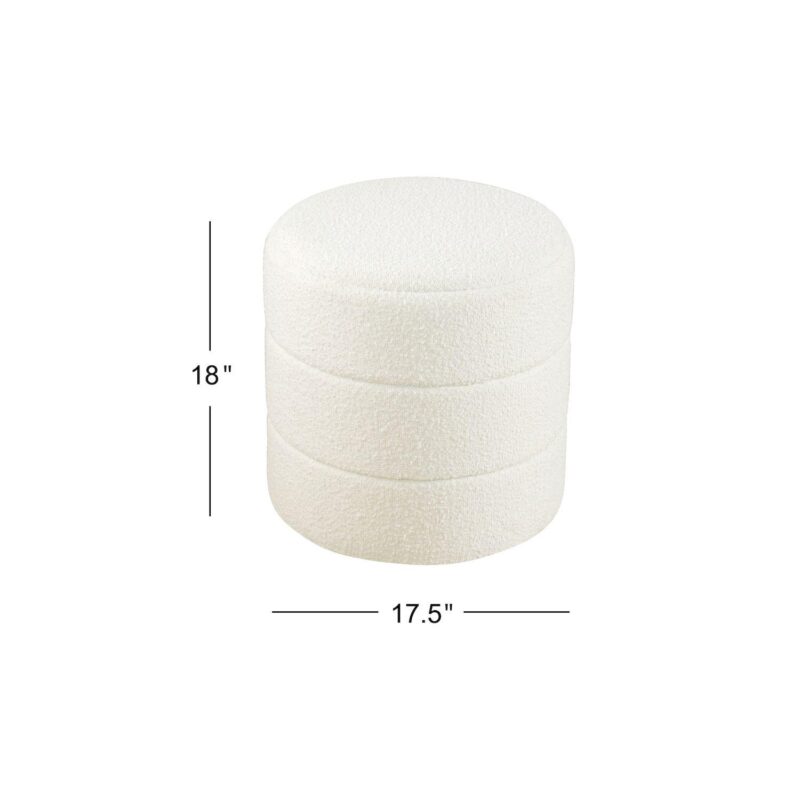 HomePop Upholstered Round Ottoman - Image 6