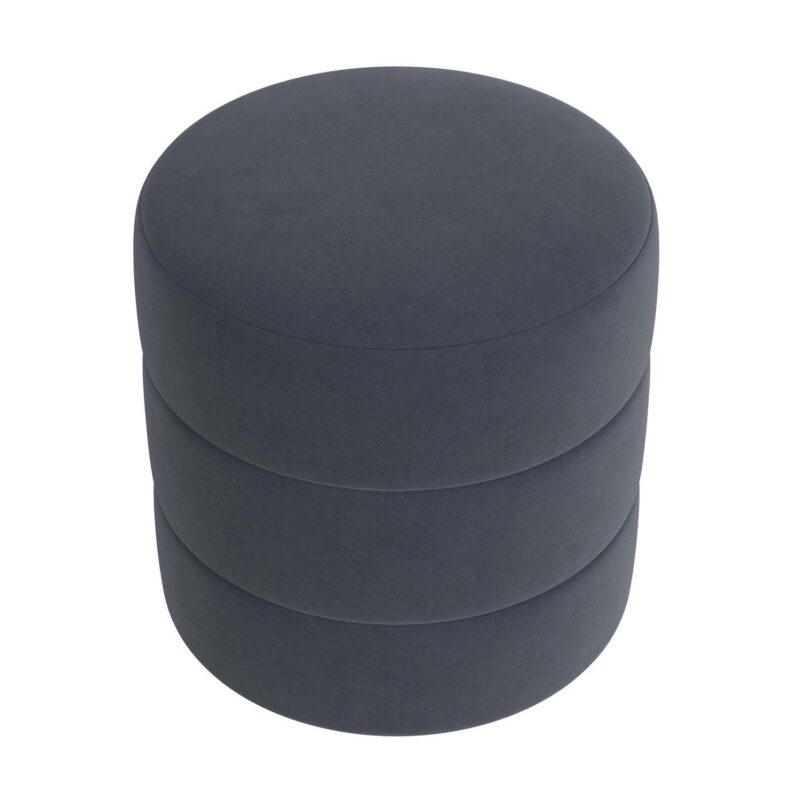 HomePop Upholstered Round Ottoman - Image 8