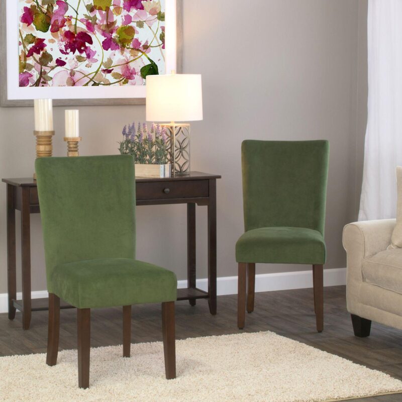 HomePop Velvet Parson Dining Chair 2-piece Set - Image 4