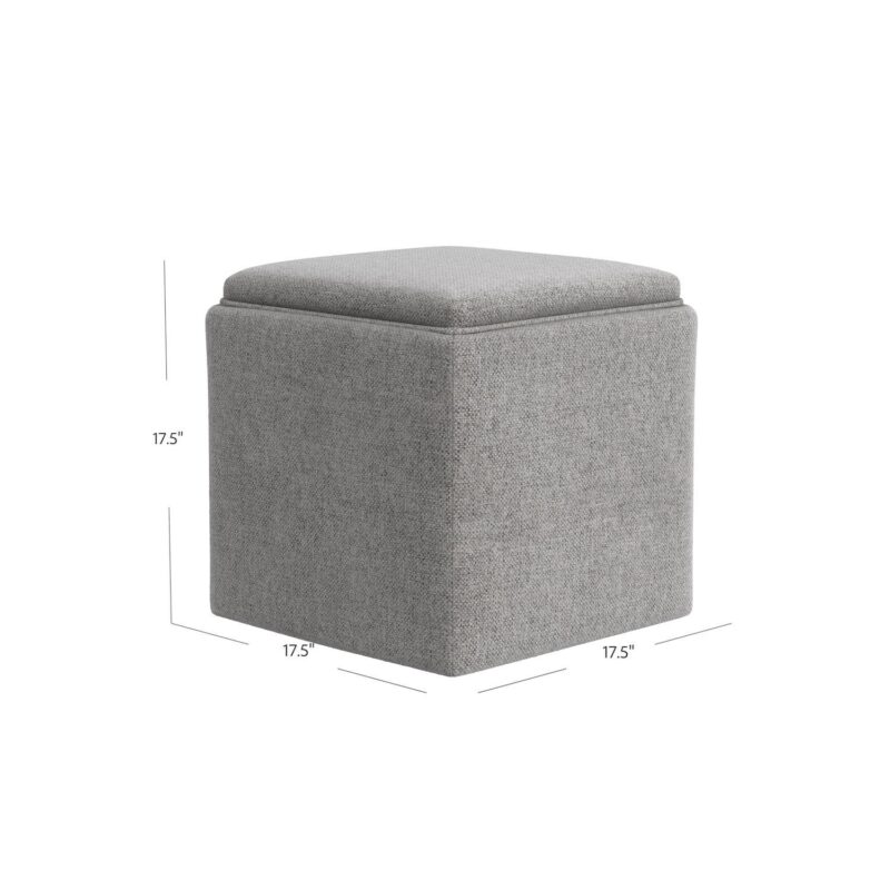 HomePop Woven Tray Top Storage Ottoman - Image 6