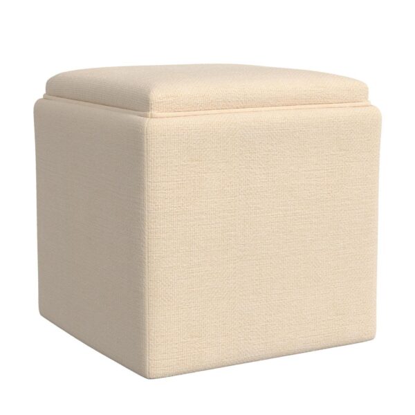 HomePop Woven Tray Top Storage Ottoman