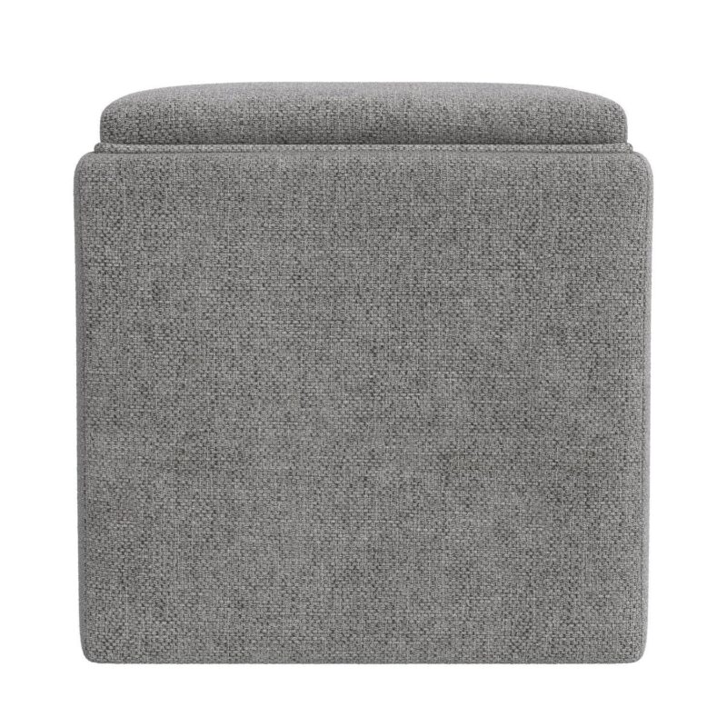 HomePop Woven Tray Top Storage Ottoman - Image 3