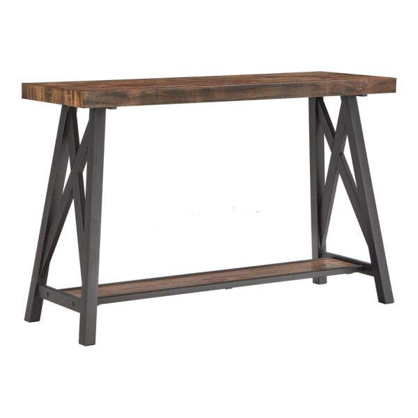 HomeVance Industrial Finish Sofa Table