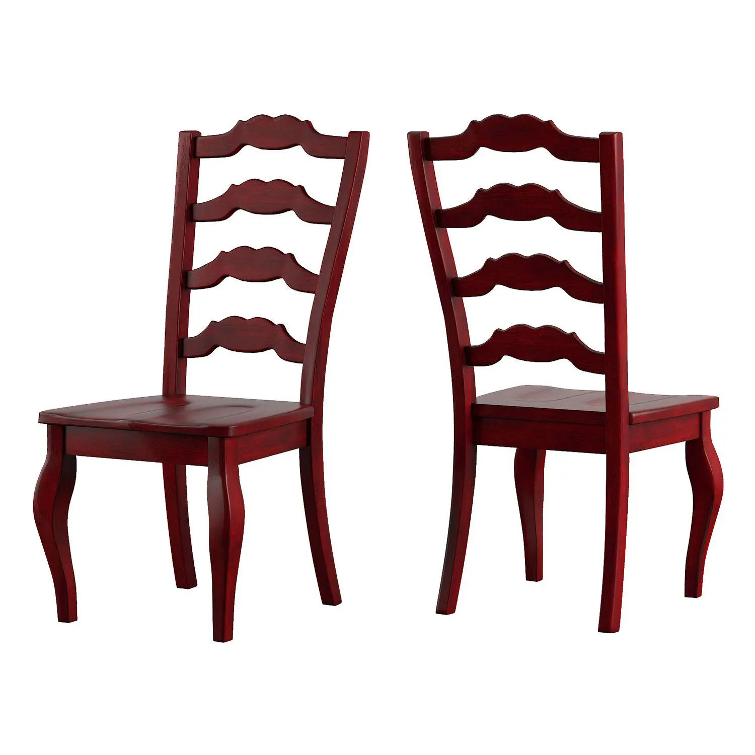 HomeVance Wood Ladderback Dining Chair 2-piece Set 4 HomeVance Wood Ladderback Dining Chair 2-piece Set - Image 4
