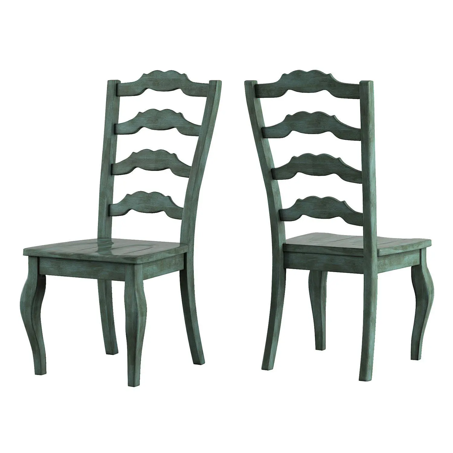 HomeVance Wood Ladderback Dining Chair 2-piece Set 3 HomeVance Wood Ladderback Dining Chair 2-piece Set - Image 3