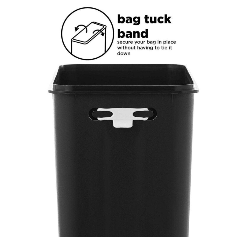 Home Zone Living VA41837A 8 gal Slim Kitchen Trash Can - Stainless Steel - Step Pedal - Silver - Image 10