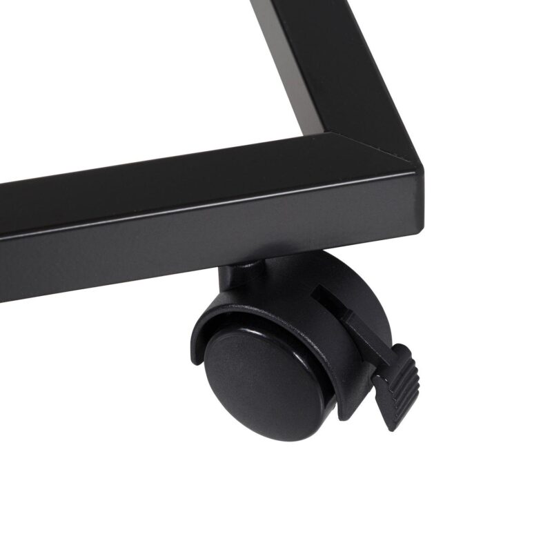 Honey-Can-Do C-Shaped Side Table with Outlets and Wheels - Image 5