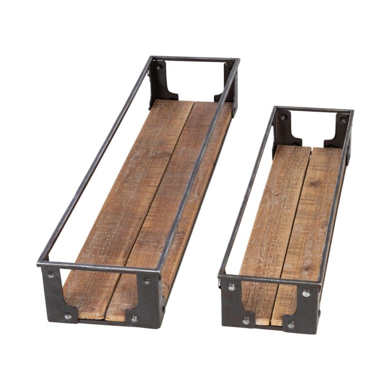 Honey-Can-Do Floating Wall Shelf 2-piece Set - Image 4