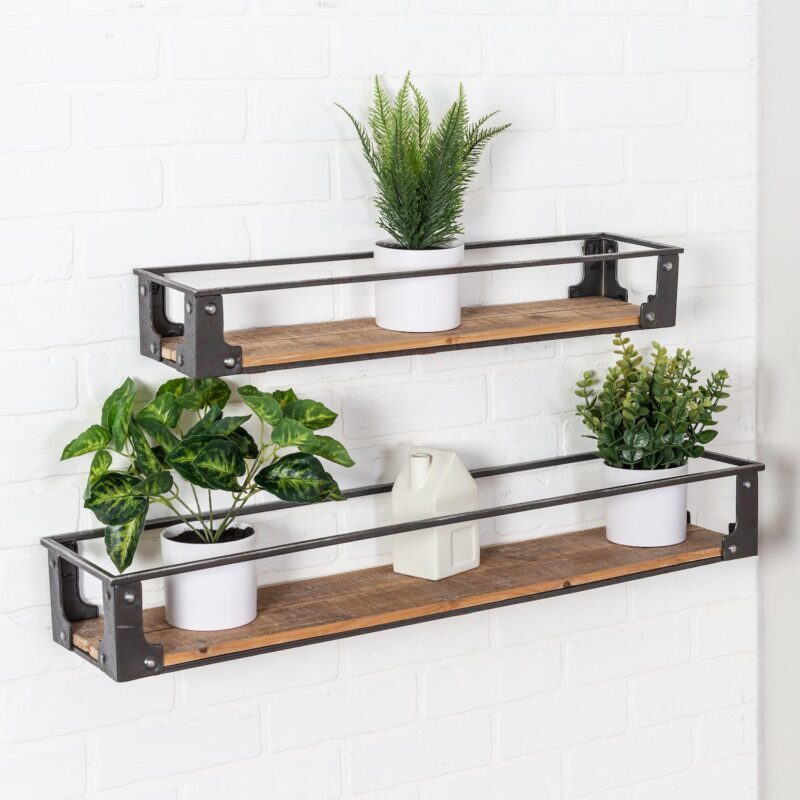 Honey-Can-Do Floating Wall Shelf 2-piece Set - Image 9