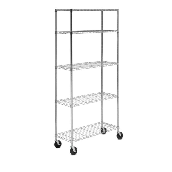 Honey-Can-Do Heavy Duty Rolling Adjustable Shelving Unit