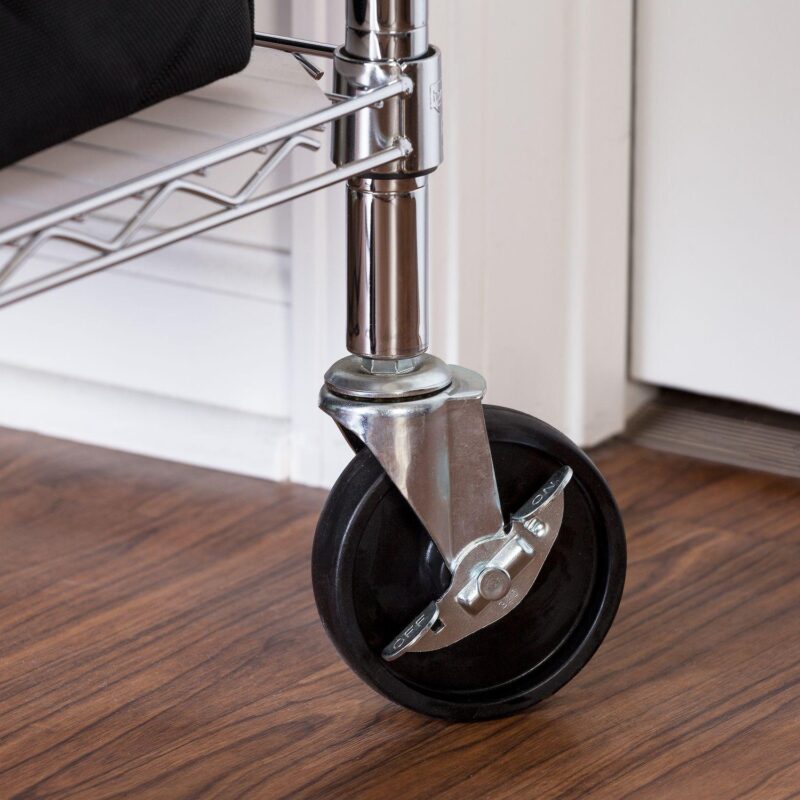 Honey-Can-Do Heavy Duty Rolling Adjustable Shelving Unit - Image 3
