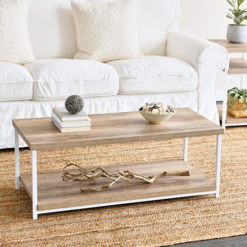 Household Essentials 2-Tier Rectangular Coffee Table - Image 2