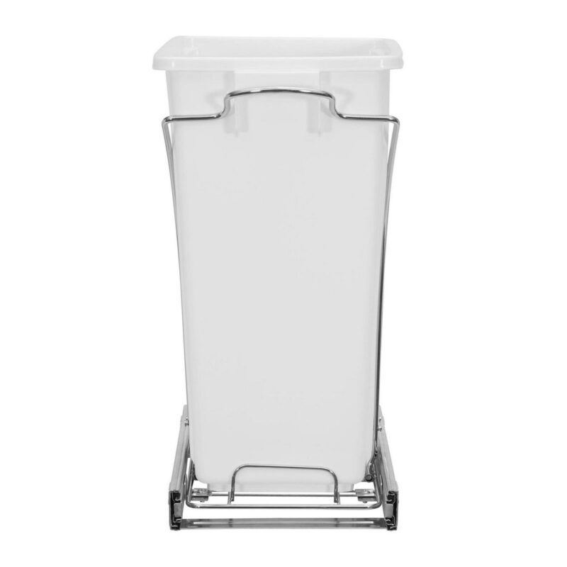 Household Essentials Glidez Chrome Plated Steel Pull Out 9 Gallon Plastic Trash Can - Image 8