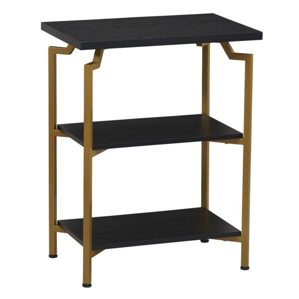 Household Essentials Mid-Century Modern 3-Tier Side Table