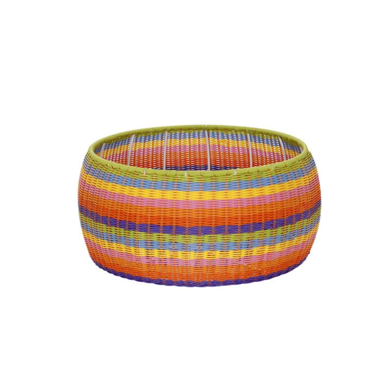 Household Essentials Resin Wicker Ottoman / Low Table - Image 5