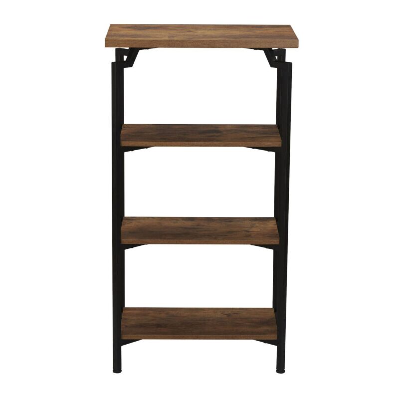 Household Essentials 3-Shelf Mid-Century Modern Bookcase Floor Decor - Image 3
