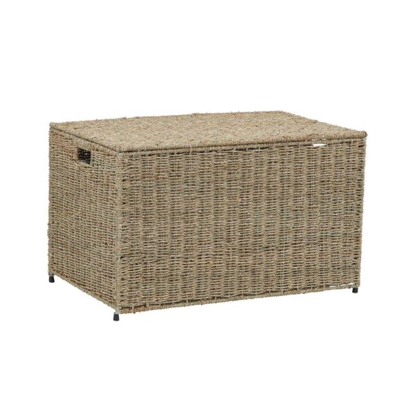 Household Essentials Large Wicker Storage Chest with Lid