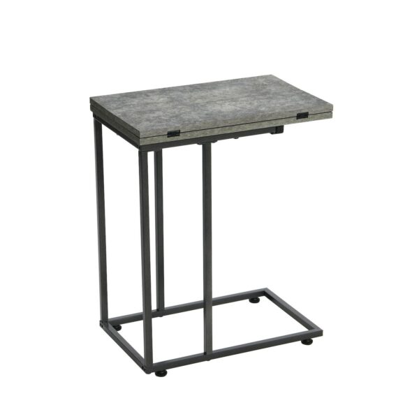 Household Essentials C-Shaped Fold-Out End Table