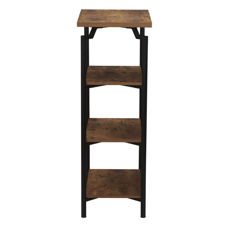 Household Essentials 3-Shelf Mid-Century Modern Bookcase Floor Decor - Image 4