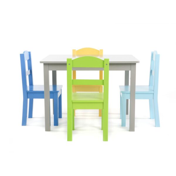 Humble Crew Kids Wood Table and 4 Chairs Set