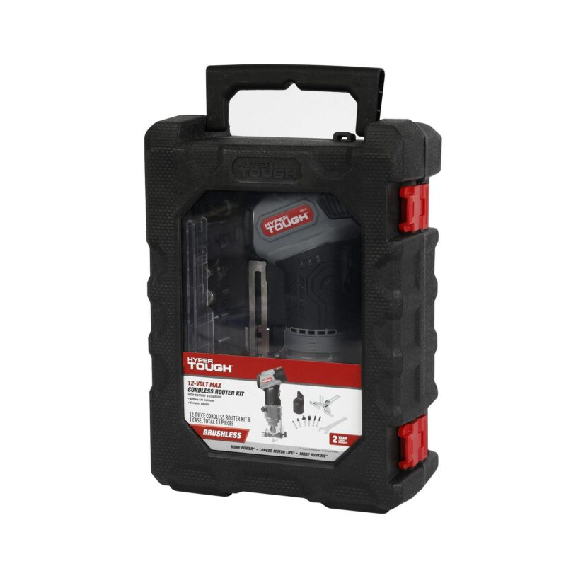 Hyper Tough 12V Max Lithium-Ion Brushless Palm Edge Router with 1.5Ah Battery and Charger, 80016 - Image 20