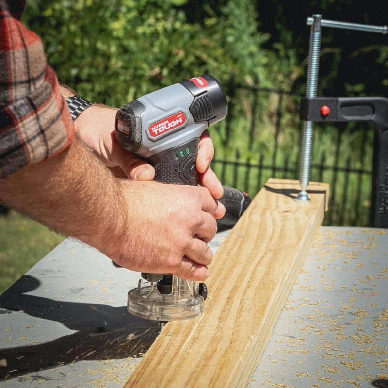 Hyper Tough 12V Max Lithium-Ion Brushless Palm Edge Router with 1.5Ah Battery and Charger, 80016 - Image 7