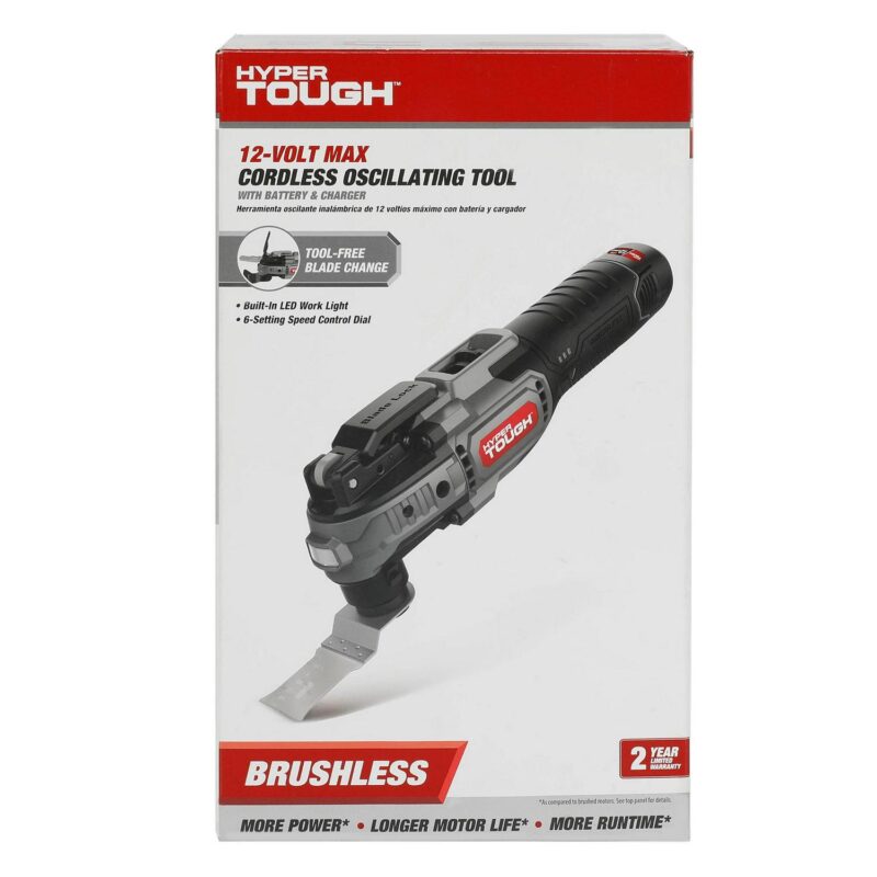 Hyper Tough 12V Max Lithium-Ion Brushless Oscillating Multi-Tool with 1.5Ah Battery and Charger, 80015 - Image 18