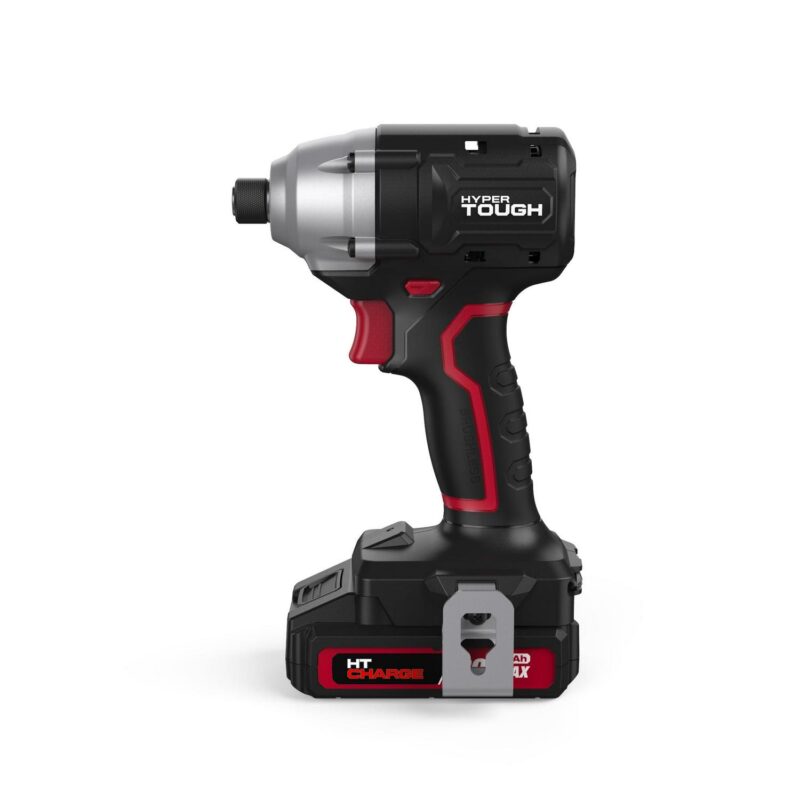 Hyper Tough 20V 1/4a Impact Driver and 1/2a 2-Speed Hammer Drill Bundle, (2) 1.5Ah Lithium-Ion Batteries and (2) Chargers - Image 2