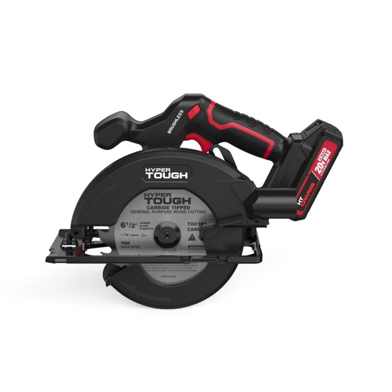 Hyper Tough 20V Cordless 3/8a Drill and Circular Saw Bundle, (2) 1.5Ah Lithium-Ion Batteries and (2) Chargers - Image 3