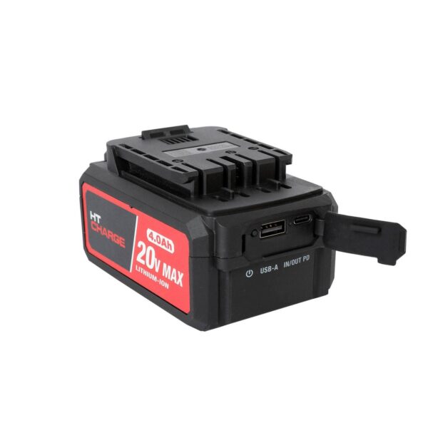 Hyper Tough 20V Max 4.0Ah Lithium-Ion Battery Pack with USB-A and USB-C Ports, New