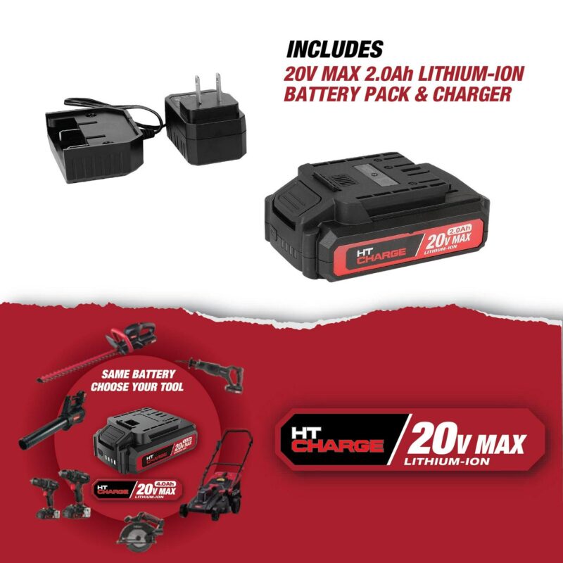 Hyper Tough 20V Max Compact Brushless 1/2-inch Impact Wrench with 2.0Ah Lithium-Ion Battery and Charger, 350 ft-lbs Torque, New - Image 14