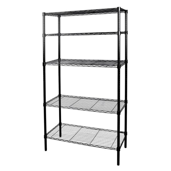 Hyper Tough 5 Tier Wire Shelf Black