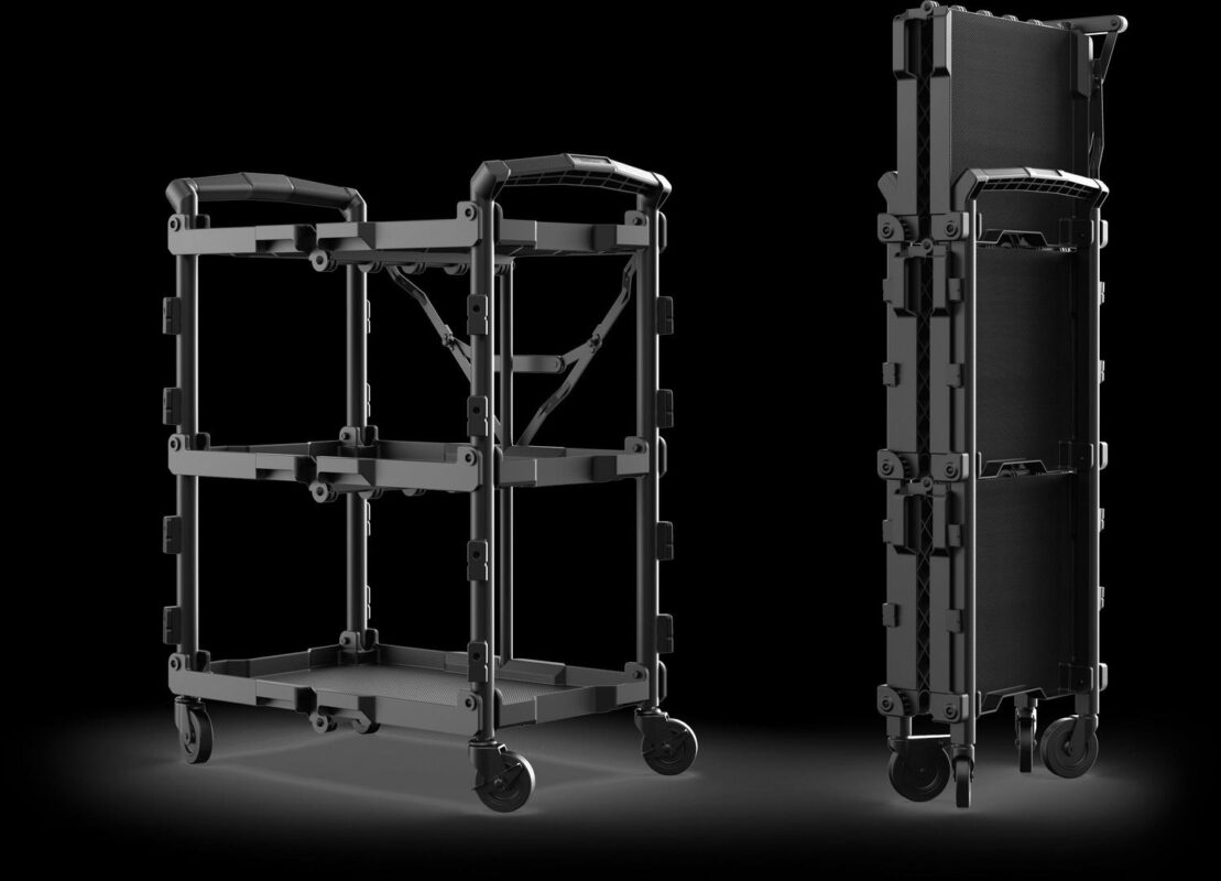 Hyper Tough Hyper Stack New Foldable Collapsible Utility Cart, Black - Image 5