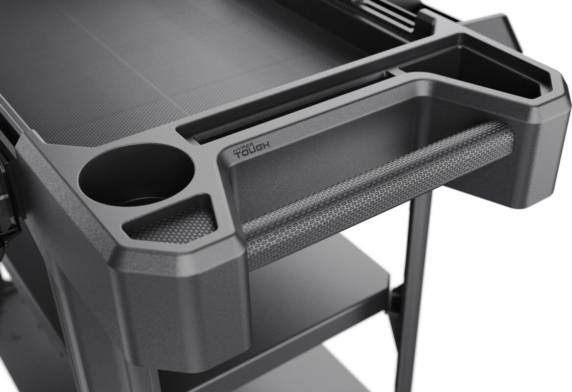 Hyper Tough Hyper Stack 3-Shelf Multi-Use 36  Commercial Utility Cart, 500 lb Capacity, Black - Image 2