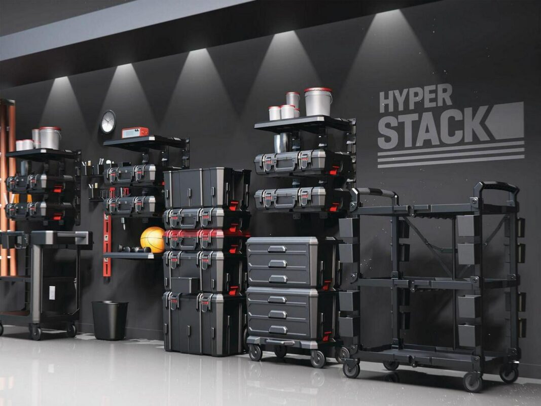 Hyper Tough Hyper Stack 3-Shelf Multi-Use 36  Commercial Utility Cart, 500 lb Capacity, Black - Image 9